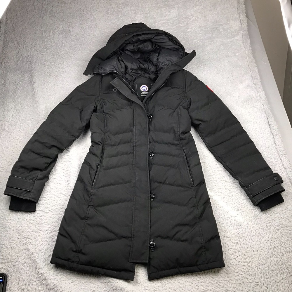 Canada Goose Lorette Parka Womens XS Black Down Insulated Puffer‎ Coat Jacket